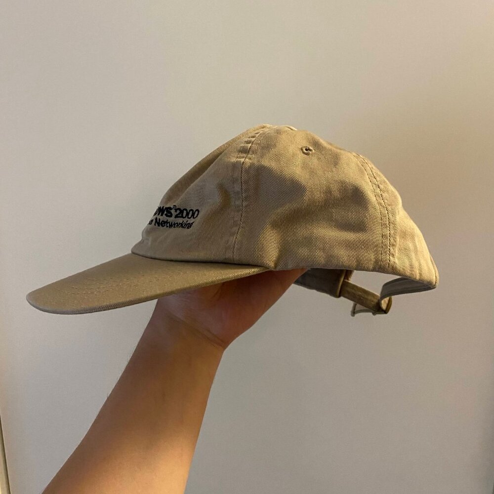 vintage microsoft windows 2000 baseball cap dad hat strapback kee & ed - Picture 2 of 10
